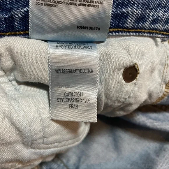 Agolde Fran Low Slung Straight Jeans Women’s 28 Intervention Button Fly Relaxed - Picture 10 of 12